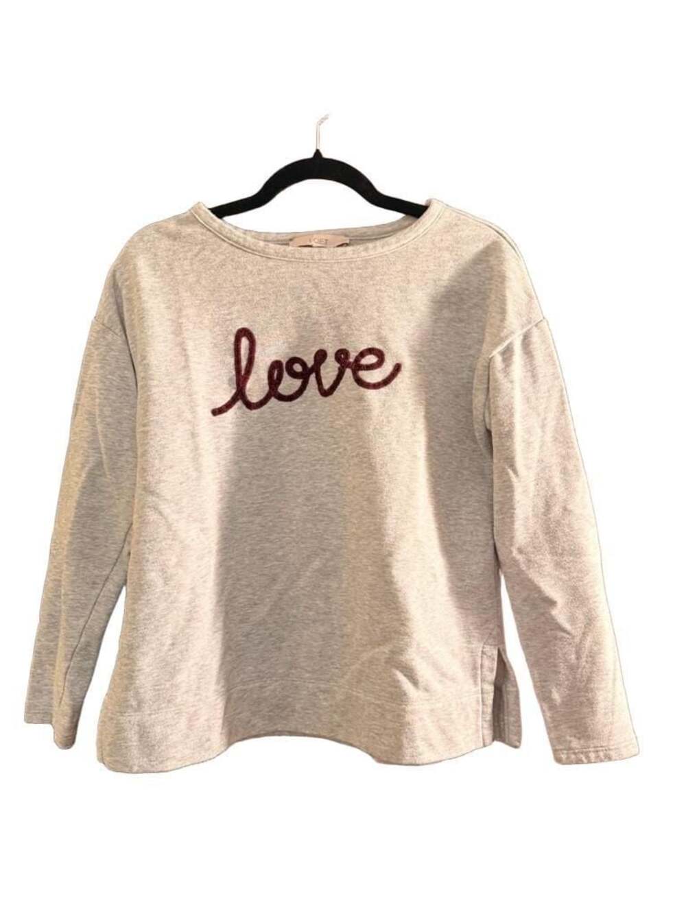 Women's Gray Sweatshirt  Love Graphic